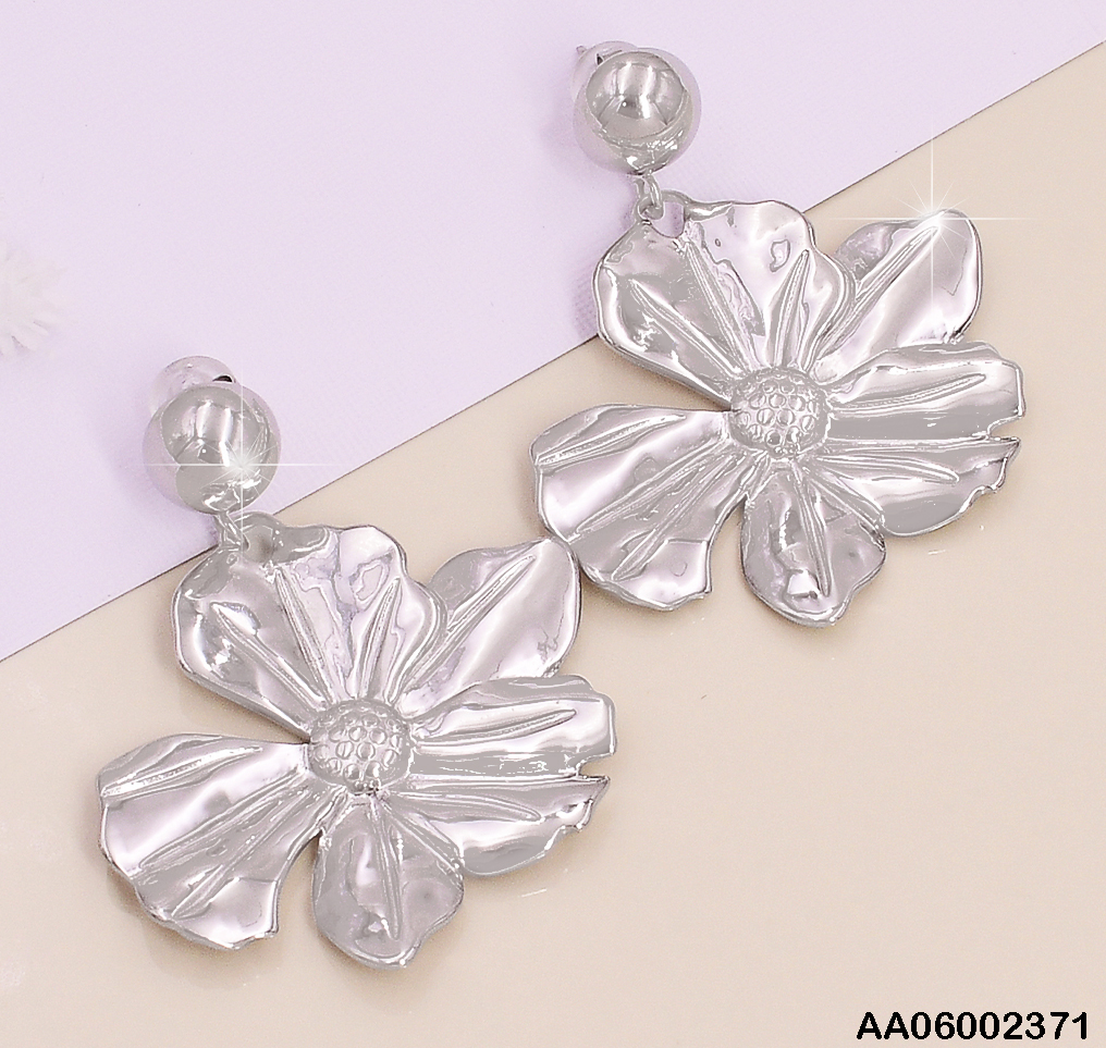 ARETES PLAT. FLOR COLGANTE EA414-131