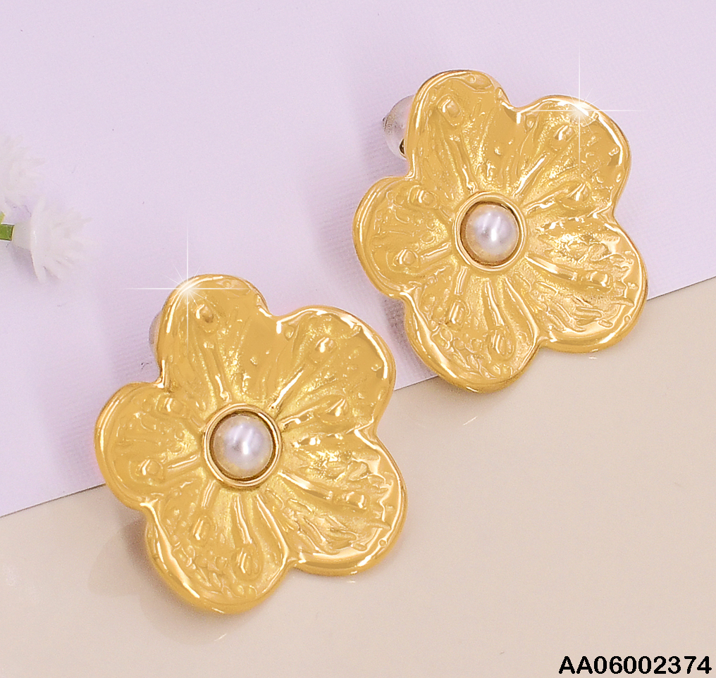 ARETE FLOR DOR./MEDIA PERLA CENTRO EA349-131