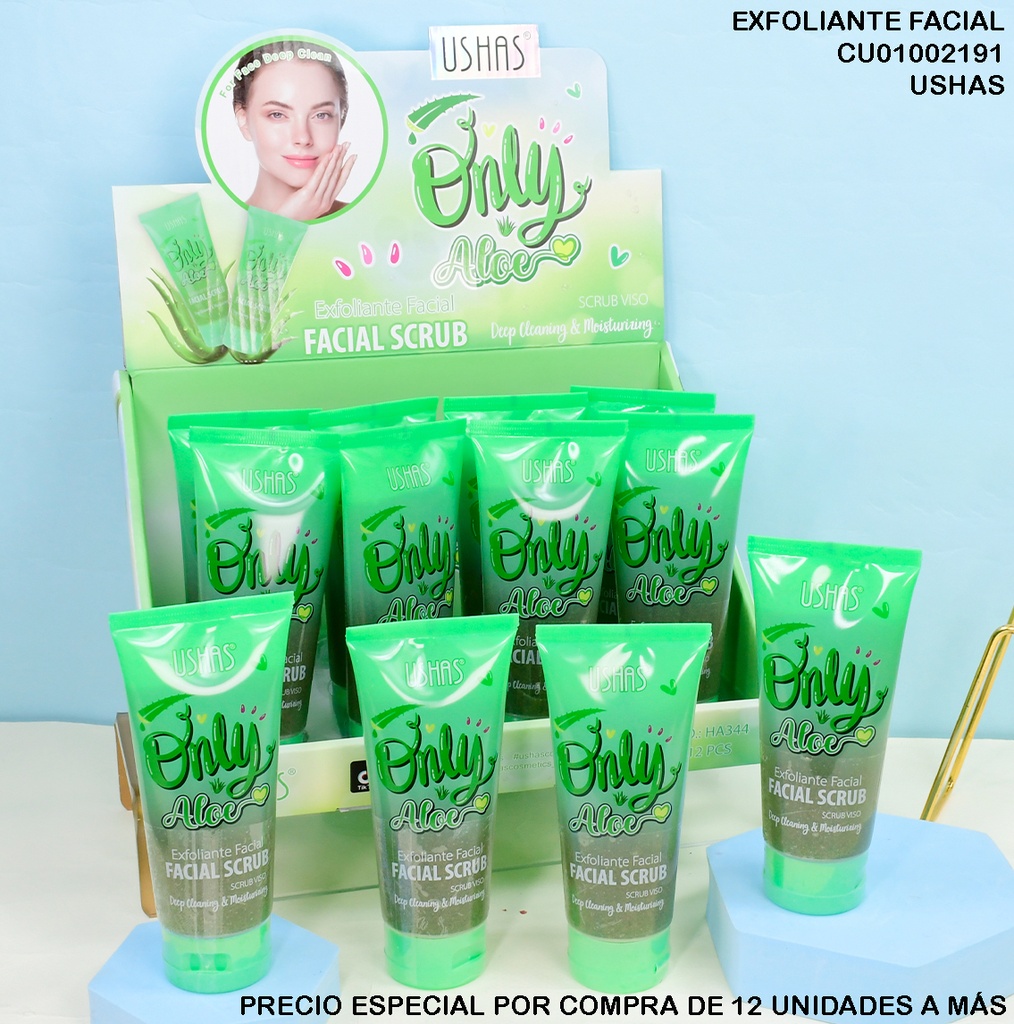 EXFOLIANTE FACIAL USHAS ONLY ALOE HA344