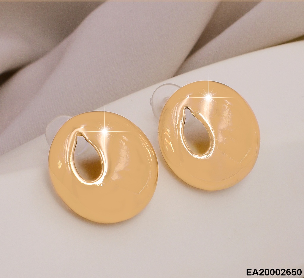 ARETES RD DORADOS C/GOTA CALADA EE661-130 TENDENCIA