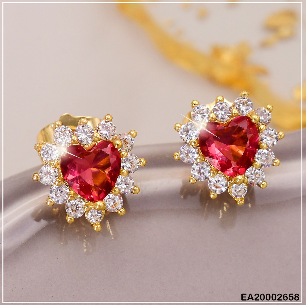 ARETES ZIRC.🩷. BORDE PEQUEÑAS ZIRC. EE390-10