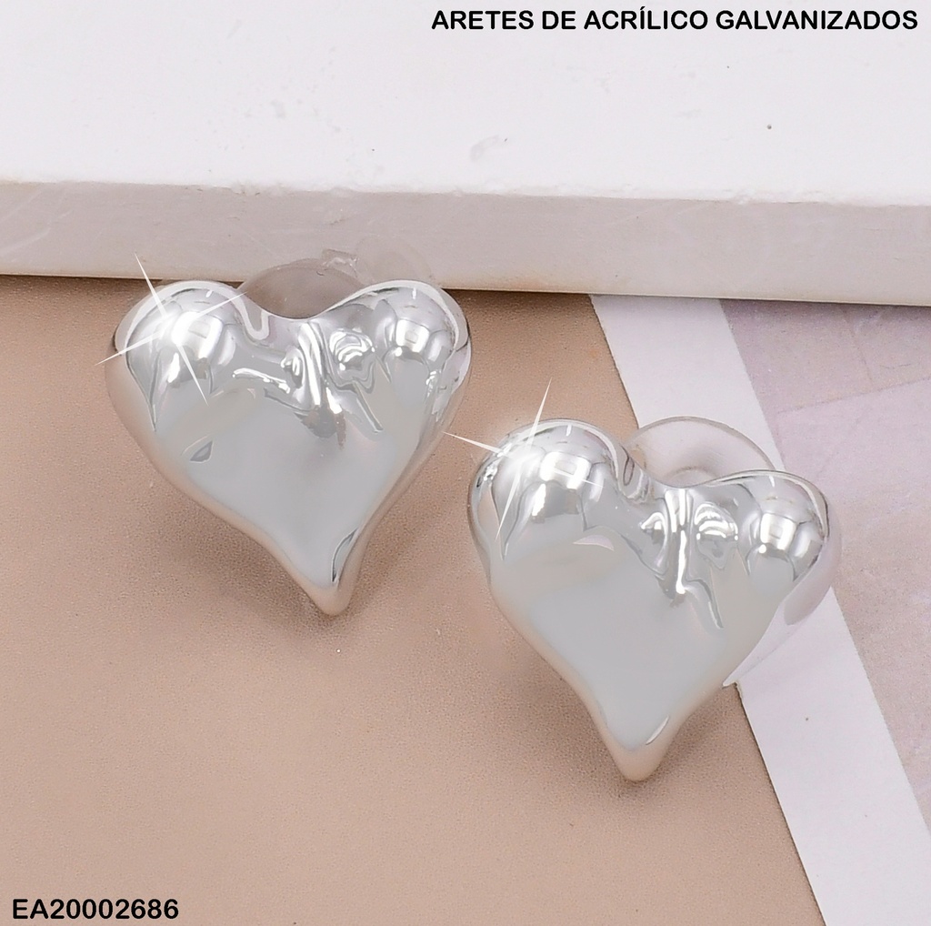 ARETES PLAT. CORAZON IRREG.GALVANIZADOS EE559-215(CCB)