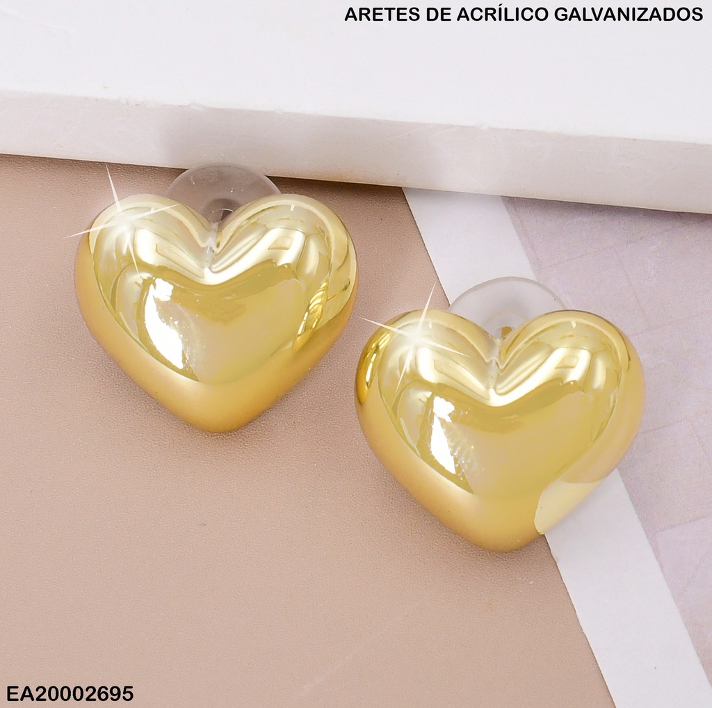 ARETES CORAZON INFLADO GALVANIZADO EE578-215 (CCB) K4645-660