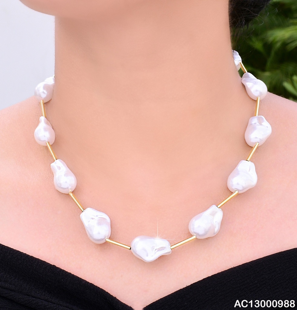 CADENA PERLAS CULTIVADAS C/DORADO CA265-131
