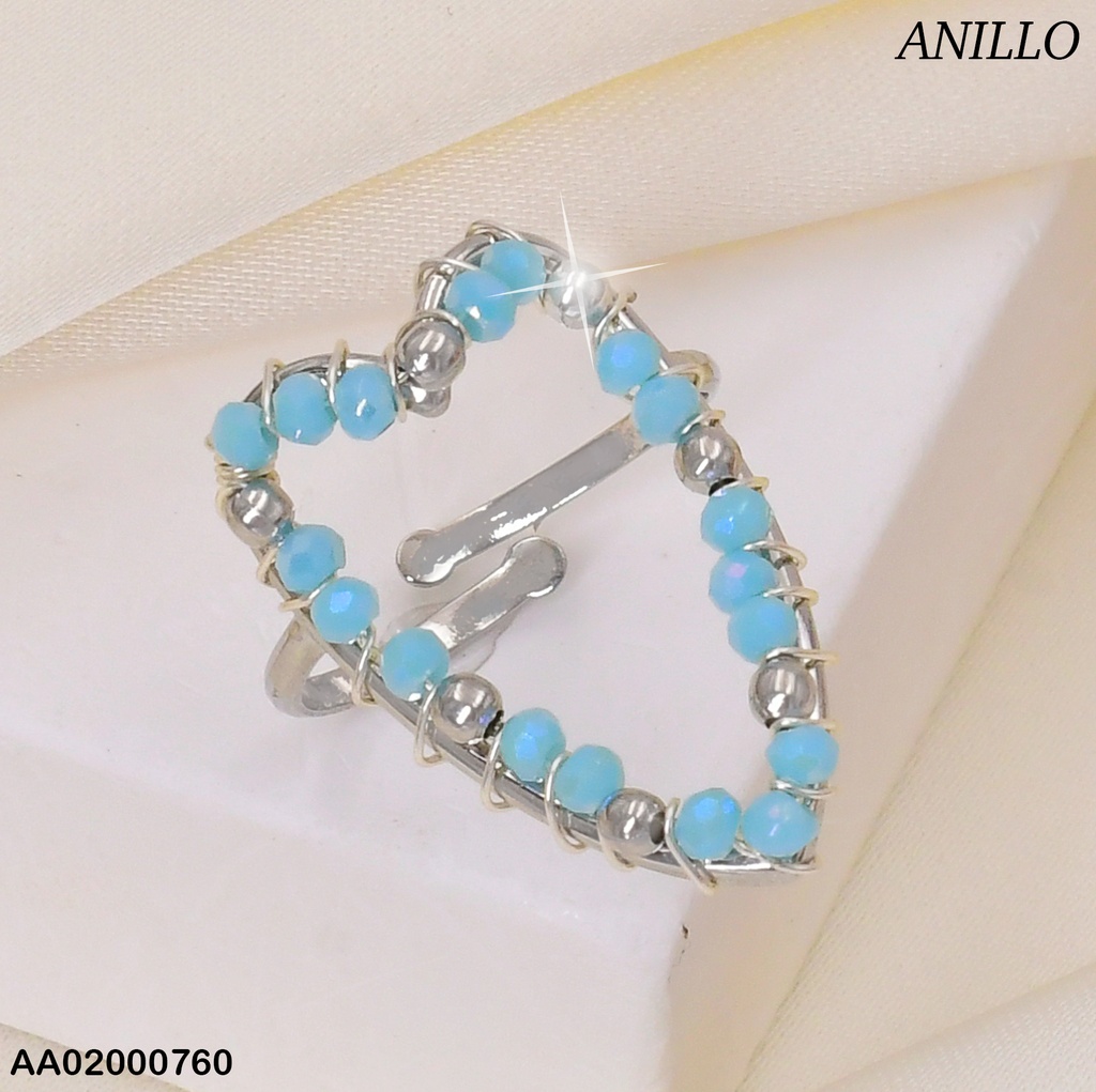 ANILLO PLAT. CORAZON/ ESFERAS /COL. SURT RA087-131