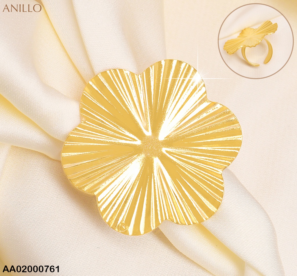 ANILLO AJUST.FLOR A RAYAS RA088-131