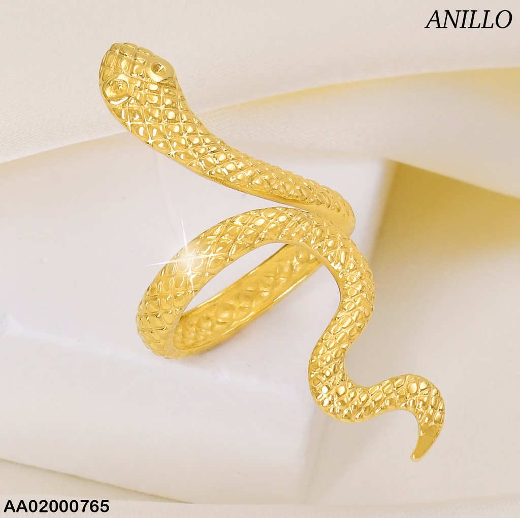 ANILLO DOR. SERPIENTE RUGOSA RA130-131