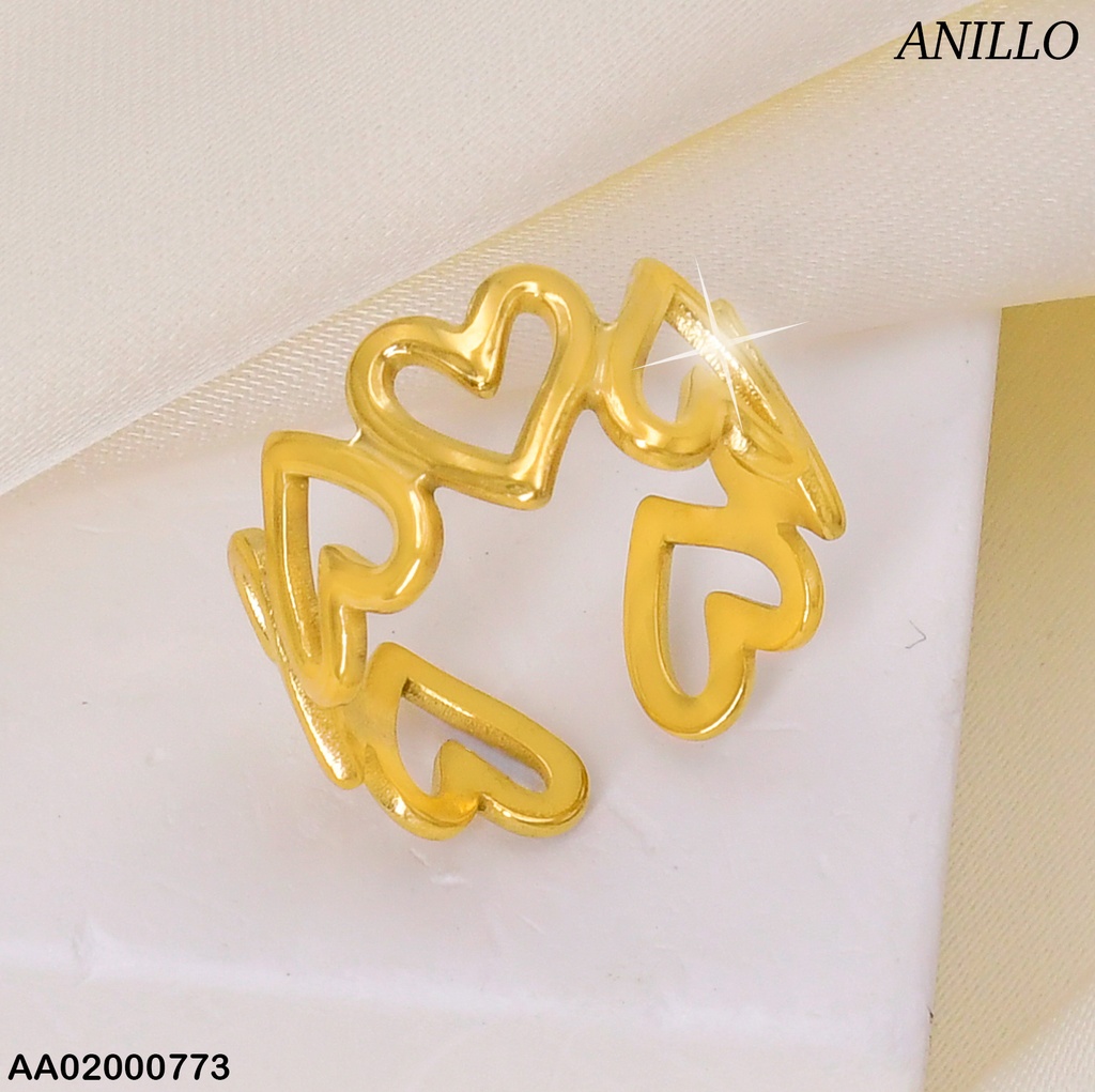 ANILLO  DOR. CORAZONES INVERTIDOS RA140-131