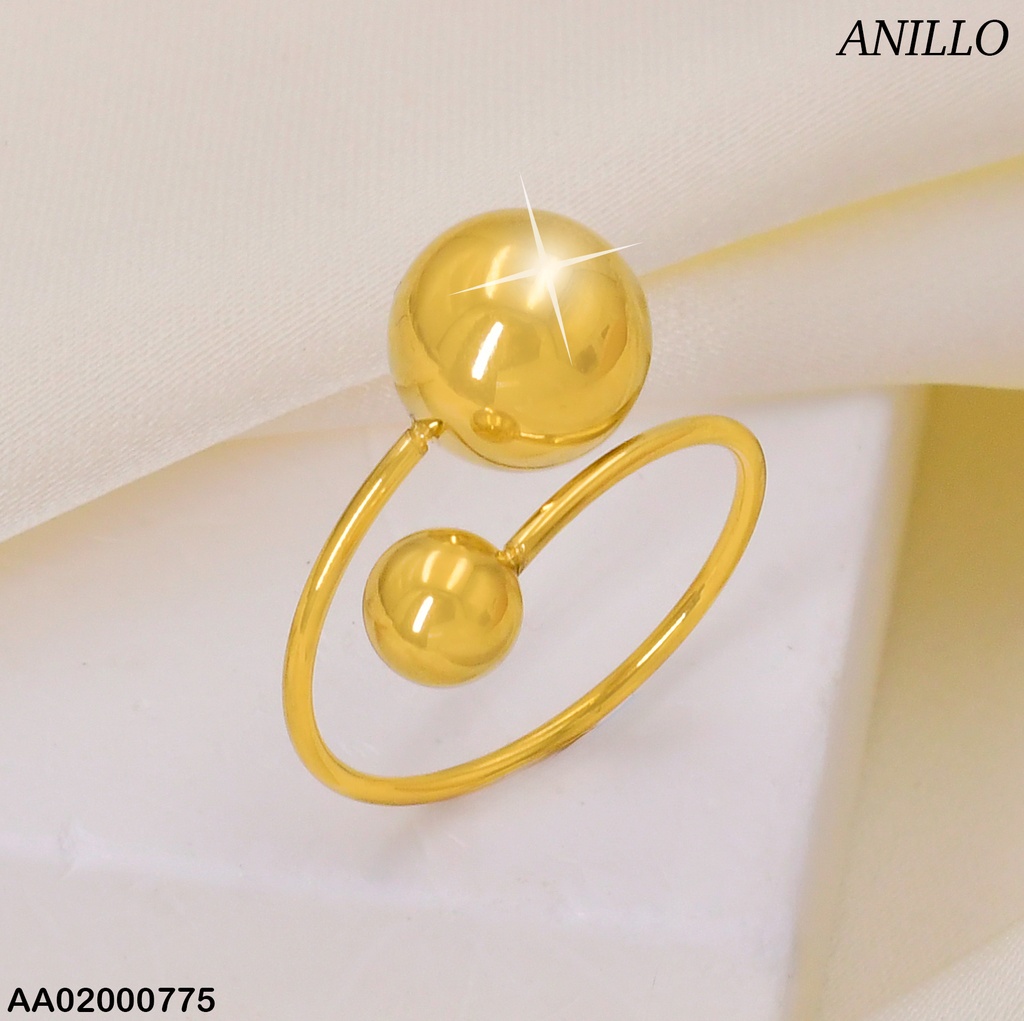 ANILLO DOR.  AJUSTABLE  PELOTA GRANDE Y PEQ.RA144-131