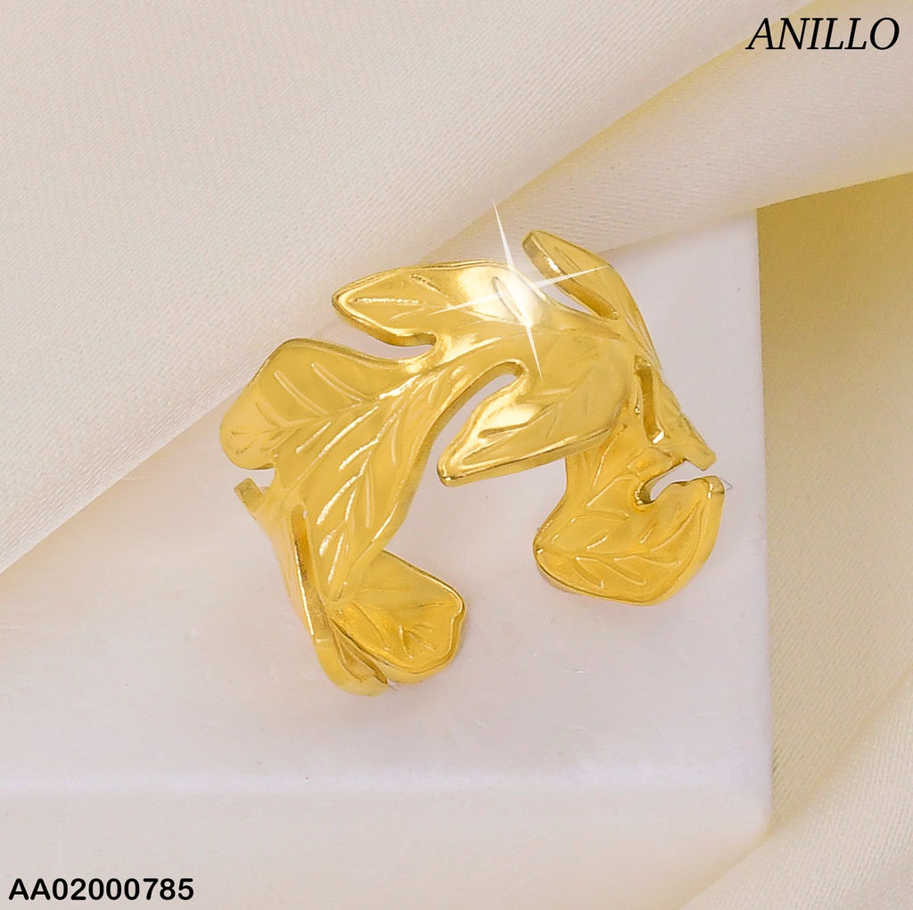 ANILLO DOR. HOJAS EN HORIZONTAL RA032-131