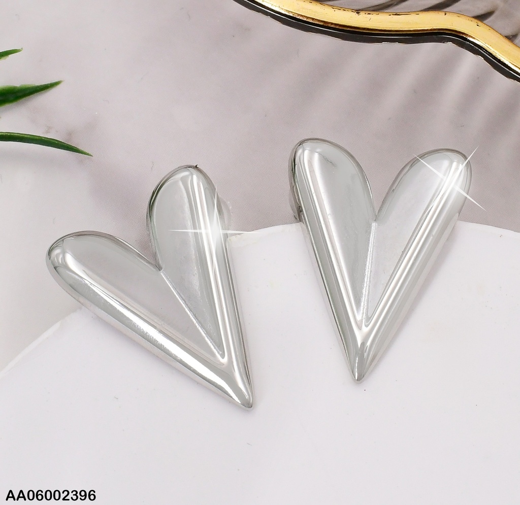 ARETES PLAT. CORAZON ALARGADO EA238-131