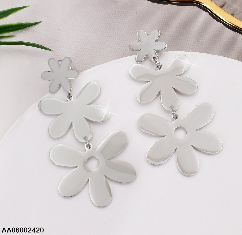 ARETE PLAT. FLOR PEQ/MED/GRAND. DESCENDENTE EA306-131