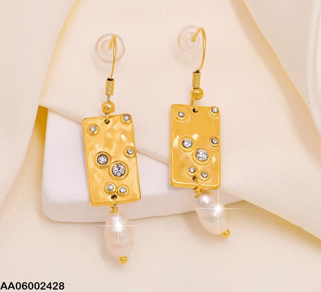 ARETES RECT.VERTICAL C/ZIRC.-PERLA CULT.EA315-131