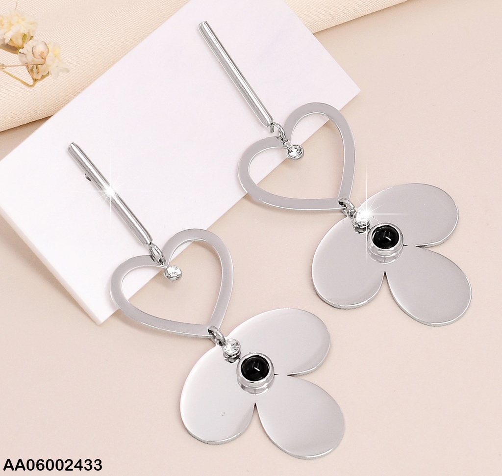 ARETE PLAT /CILINDRO/ CORAZON/ MEDIA FLOR/ZIRC EA324-131