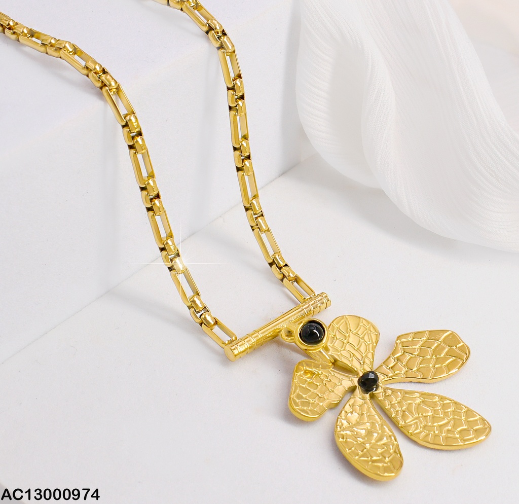 CADENA DIJE BARRA HORIZ.FOR 5 PET. IRREG. CA239-131