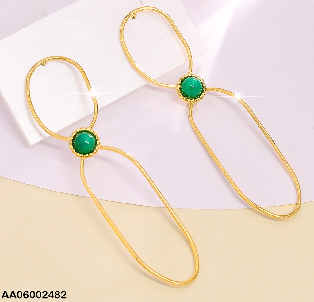 ARETE DOR ¨0¨/ MEDIA PERLA COL SURT / OVALO EA443-131