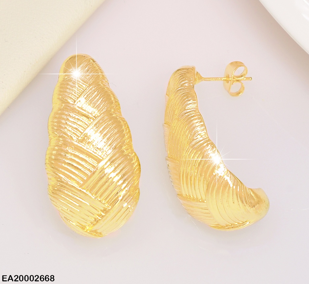 ARETES "J"TRENZADAS A RAYAS EE665-130 (NPE2025)