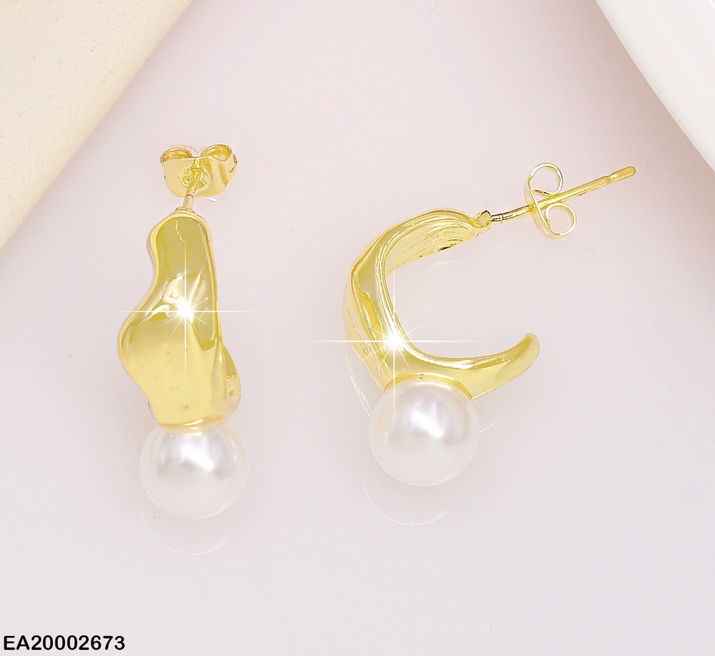 ARETES "C"APLANADOS C/PERLA EE324-120 (NPE2025)