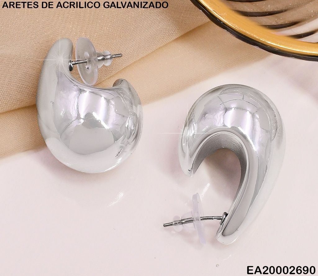ARETES GALVANIZADOS PLAT.  ¨J¨EE566-215 (CCB) (NPE2025)