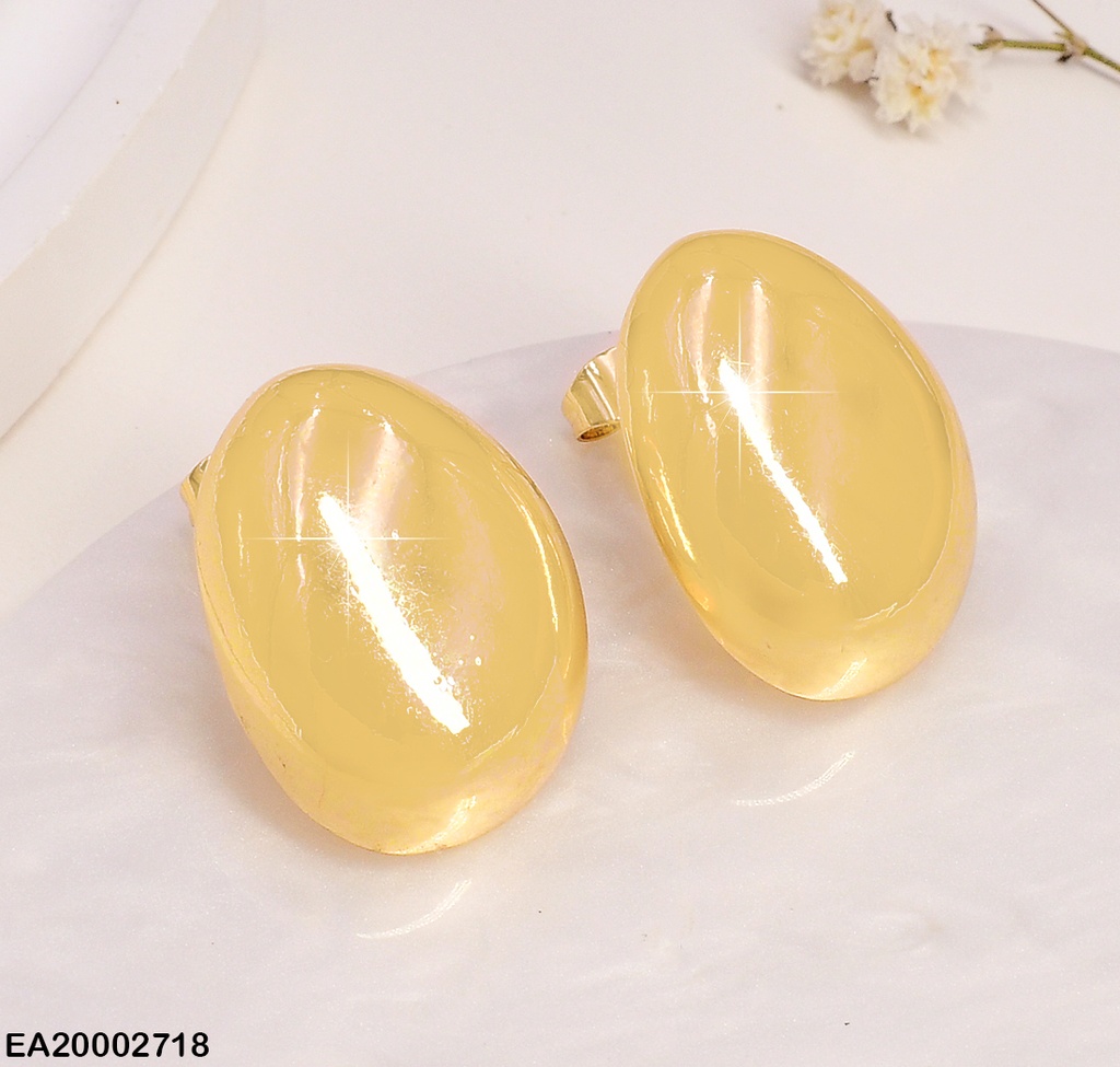 ARETES OVALADOS LISOS EE629-130 (NPE2025)