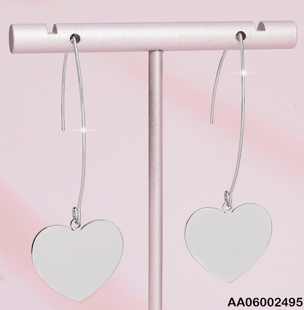 ARETES PLAT. COLGANTES CORAZON EA480-131