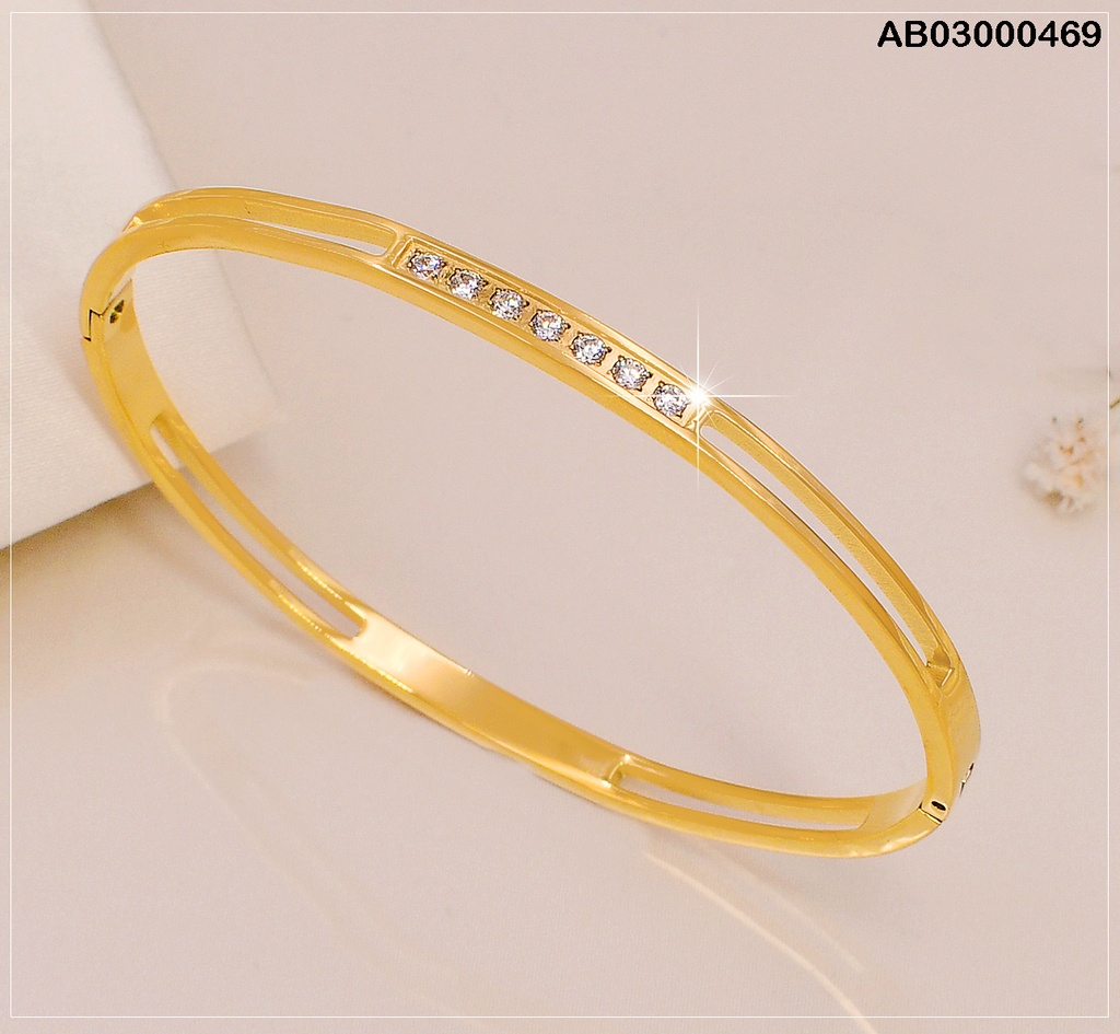 BRAZALETE CERRADO DOR. ZIRC HORIZONTAL / VD080483-188