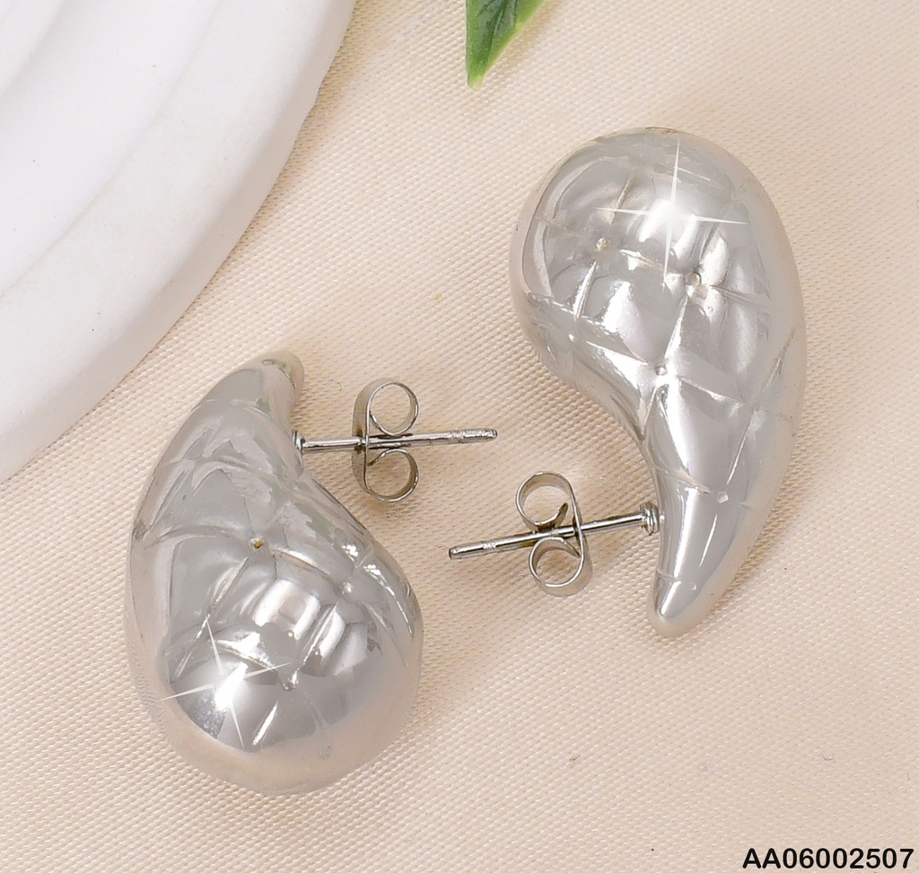 ARETES GOTA PLAT.(TDC) GRAB.ROMBOS LAT.EA616-1