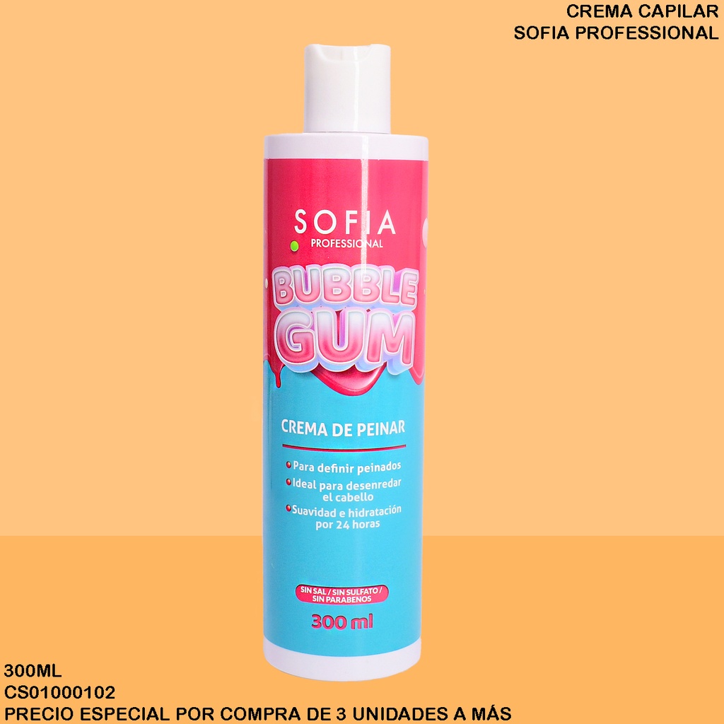 CREMA PARA PEINAR CHICLE SOFIA 300 ML S117E