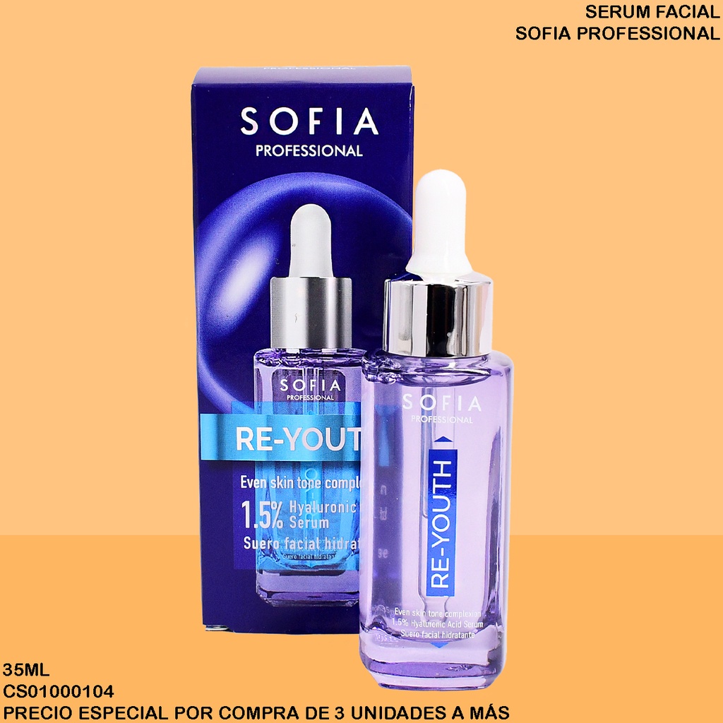 SERUM FACIAL ACIDO HYALUR.-YOUTH SOFIA 35ML