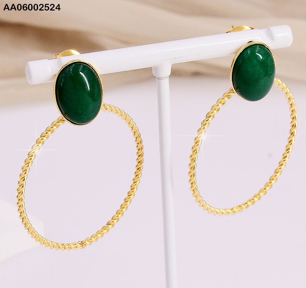 ARETES OVALO COL.SURT.COLGANTE CIRC.TORNEADO EA421-45