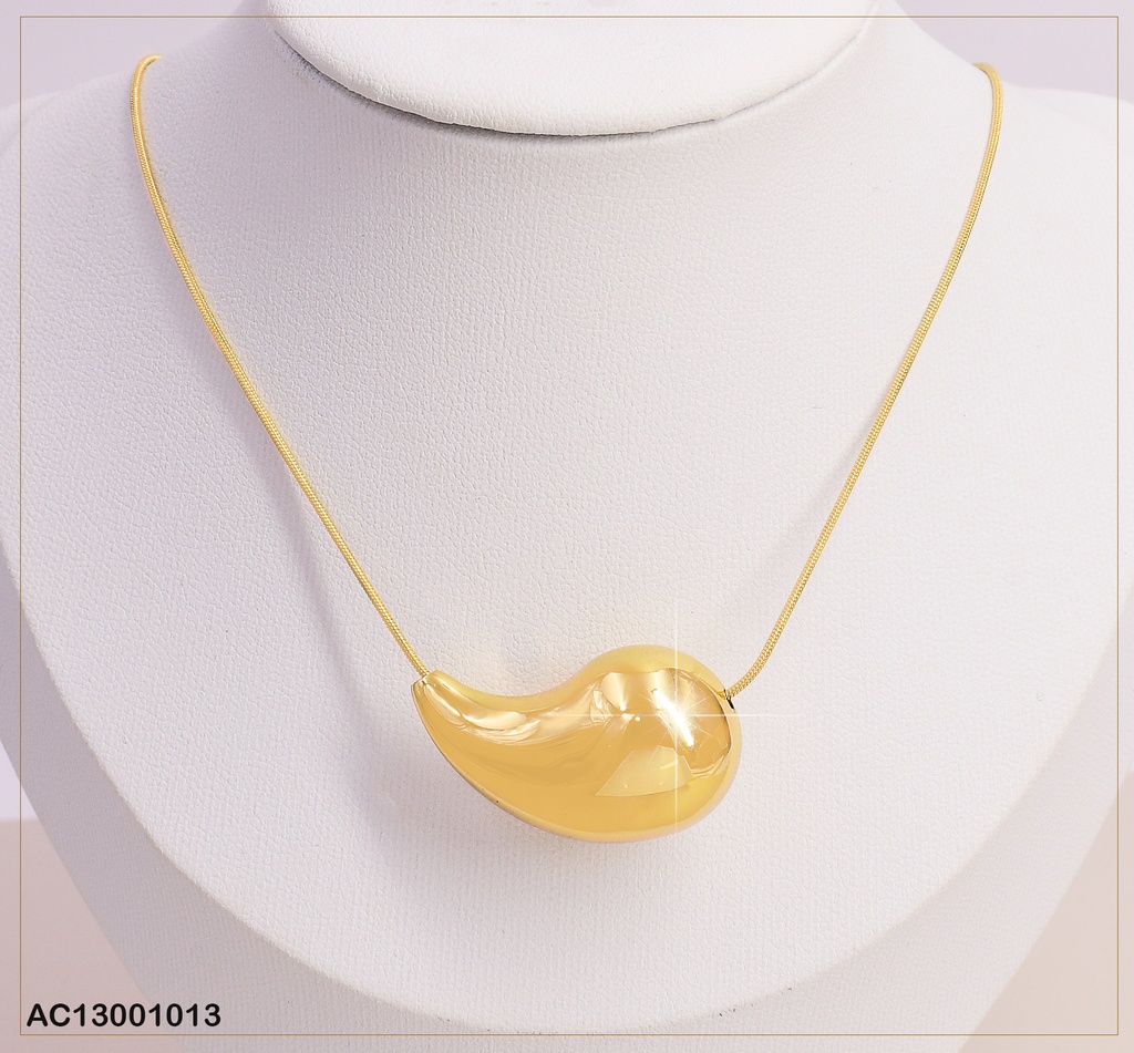 CADENA FINA / DIJE GOTA GRANDE EN HORIZONTAL CA317-1