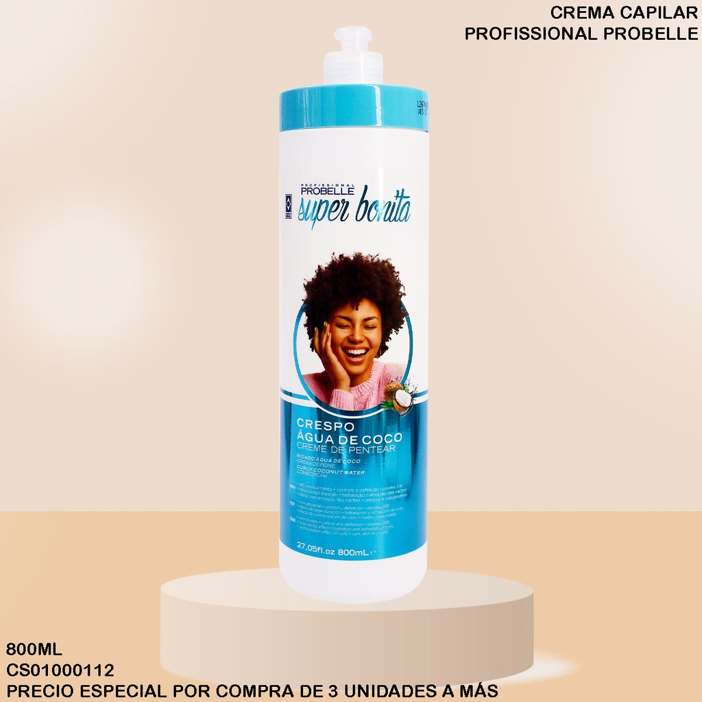 CREMA CRESPO AGUA COCO PROBELLE 800ML E01726/20012