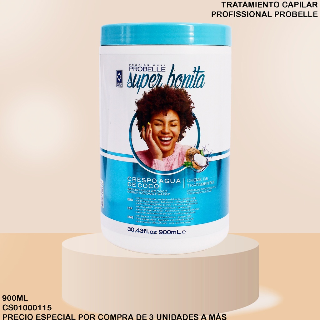 CREMA TRATAMIENTO CRESPO AGUA COCO PROBELLE 900ML E01730/20012