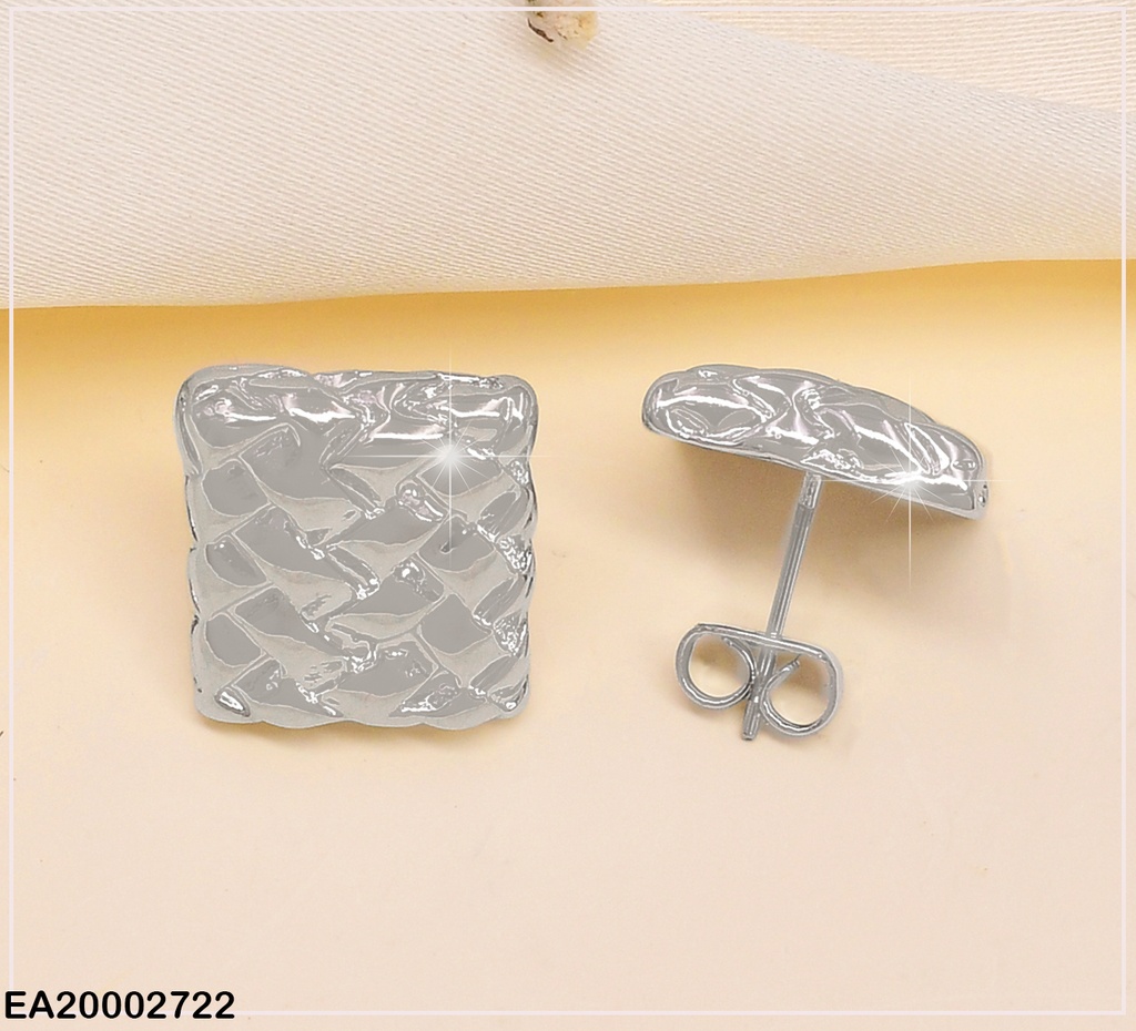 ARETES PLAT. CUADROS TRIANGULOS GRABADOS EE769-9 (NPE2025)