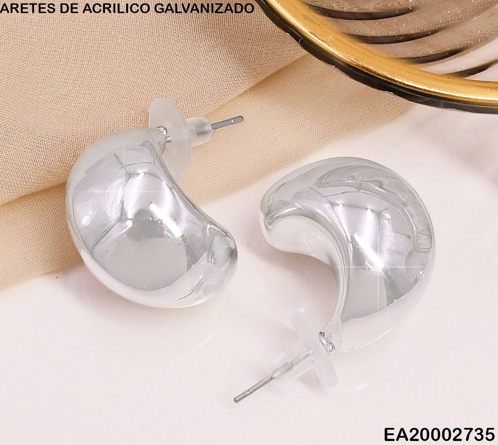ARETES PLAT. GALVANIZADOS MEDIA LUNA EE601-215 (CCB)