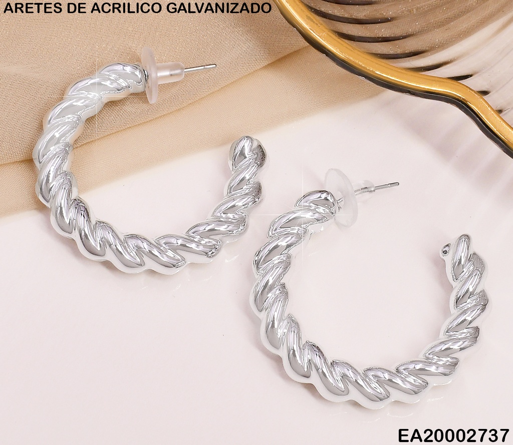 ARETES GALVANIZADOS  PLAT. ¨C¨ MEDIANA TORNEADA  (CCB)  EE621-130