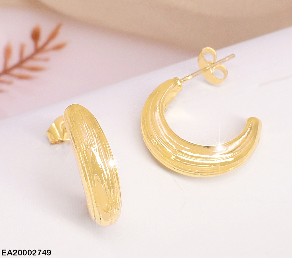 ARETES DOR. "C" /LINEAS GRABADAS EE772-9