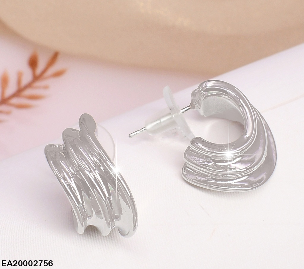 ARETES PLAT. TRIPLE"J" UNIDOS EN RELIEVE EE710-130 (NPE2025)