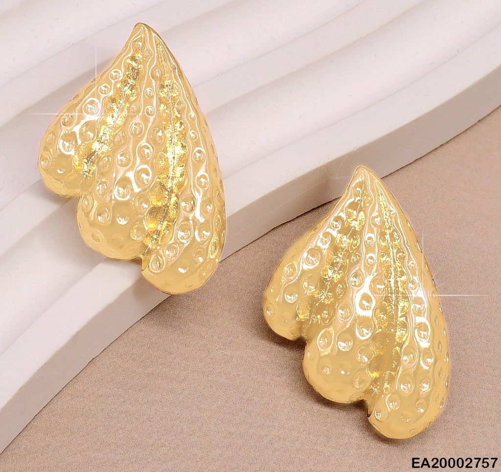 ARETES DOR.  CACTUS INVERTIDO TEXTURA RUGOSA EE764-9 (NPE2025)