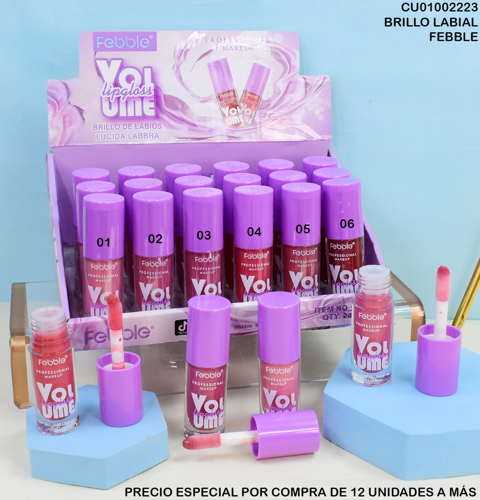 BRILLO LABIAL VOLUME FEBBLE SURT.LG2585
