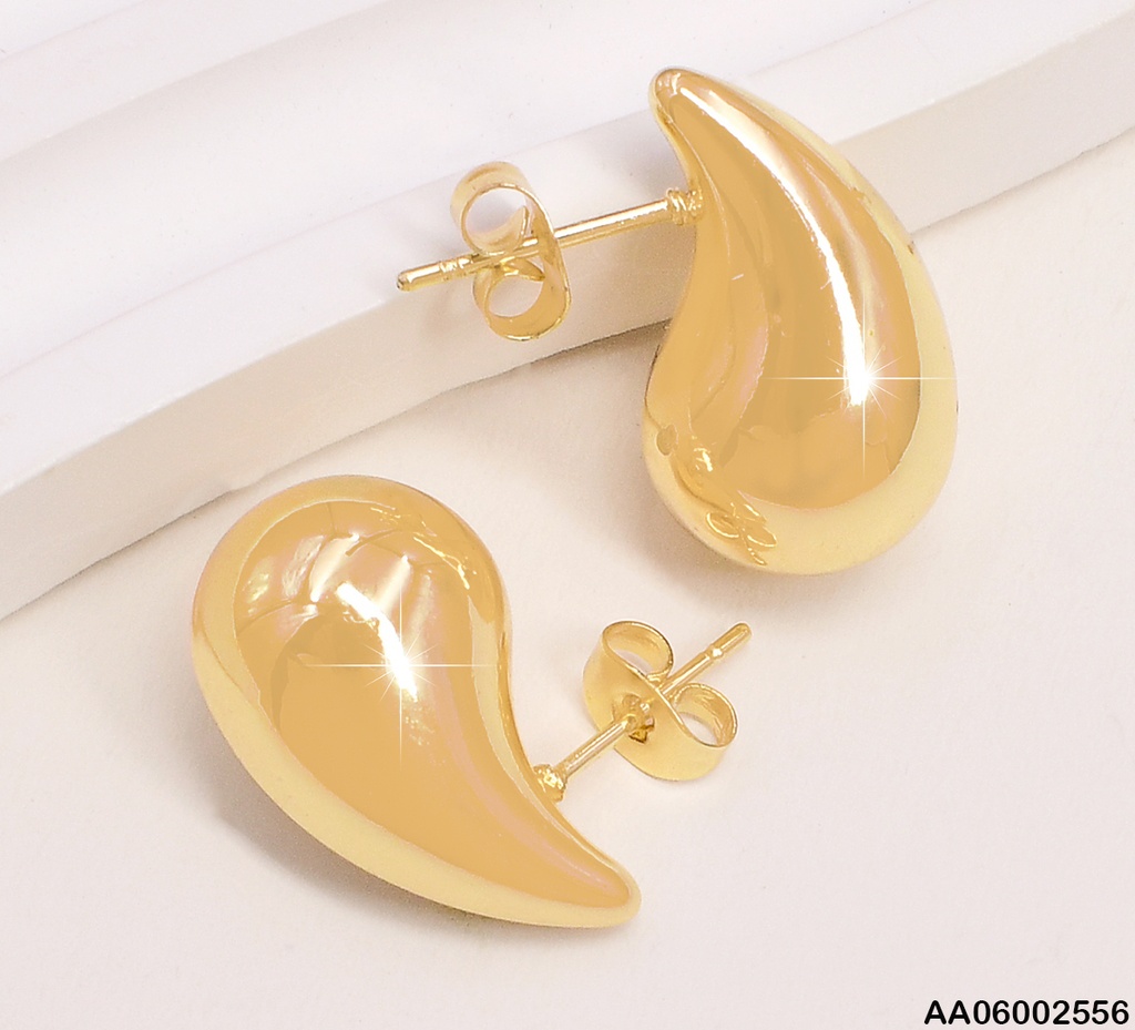 ARETES GOTA LISA INFLADA 25MM*15MM
