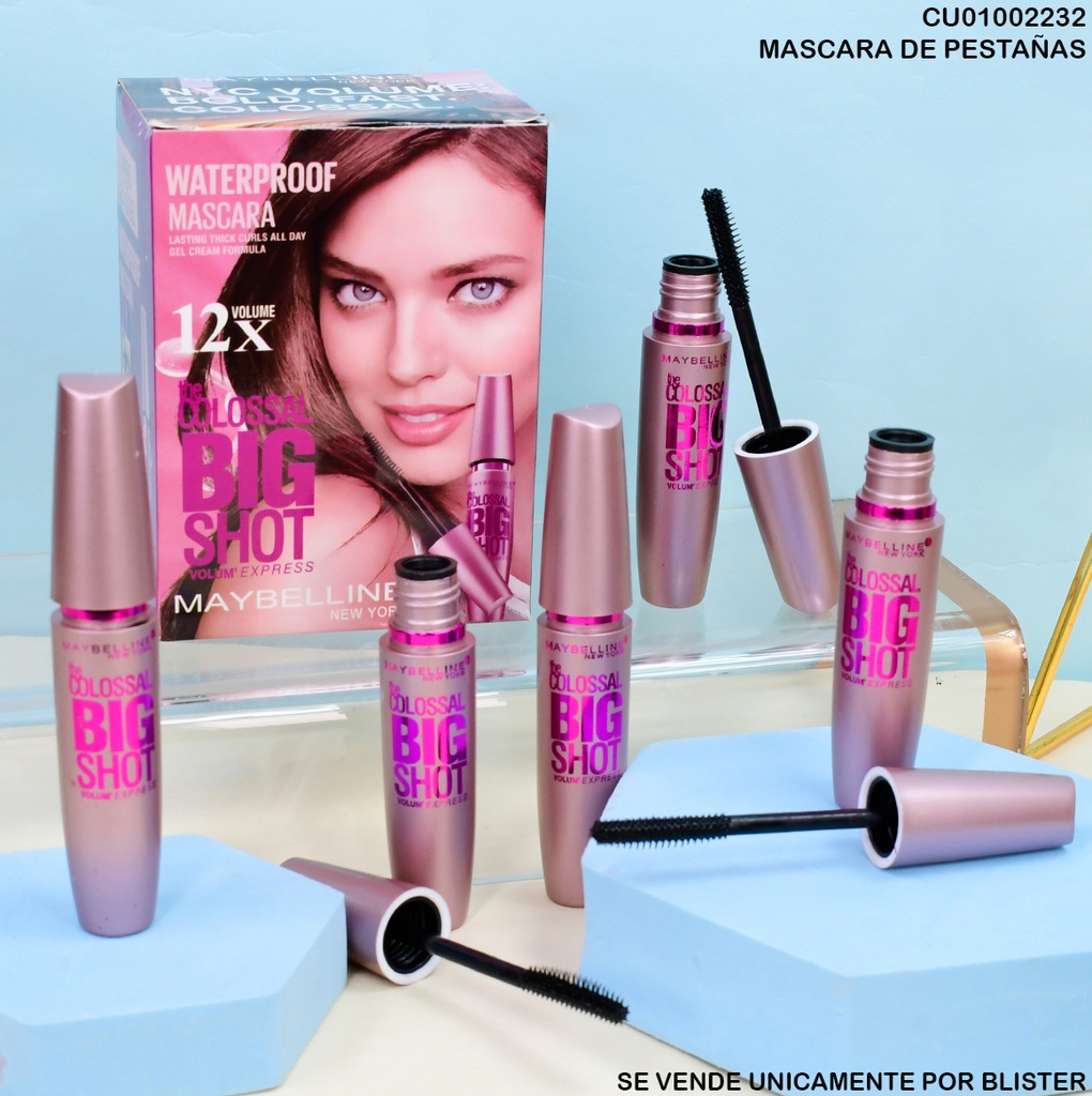 CAJA 12 MASCARAS PESTAÑAS COLOSSAL BIG SHOT 12X NO.334
