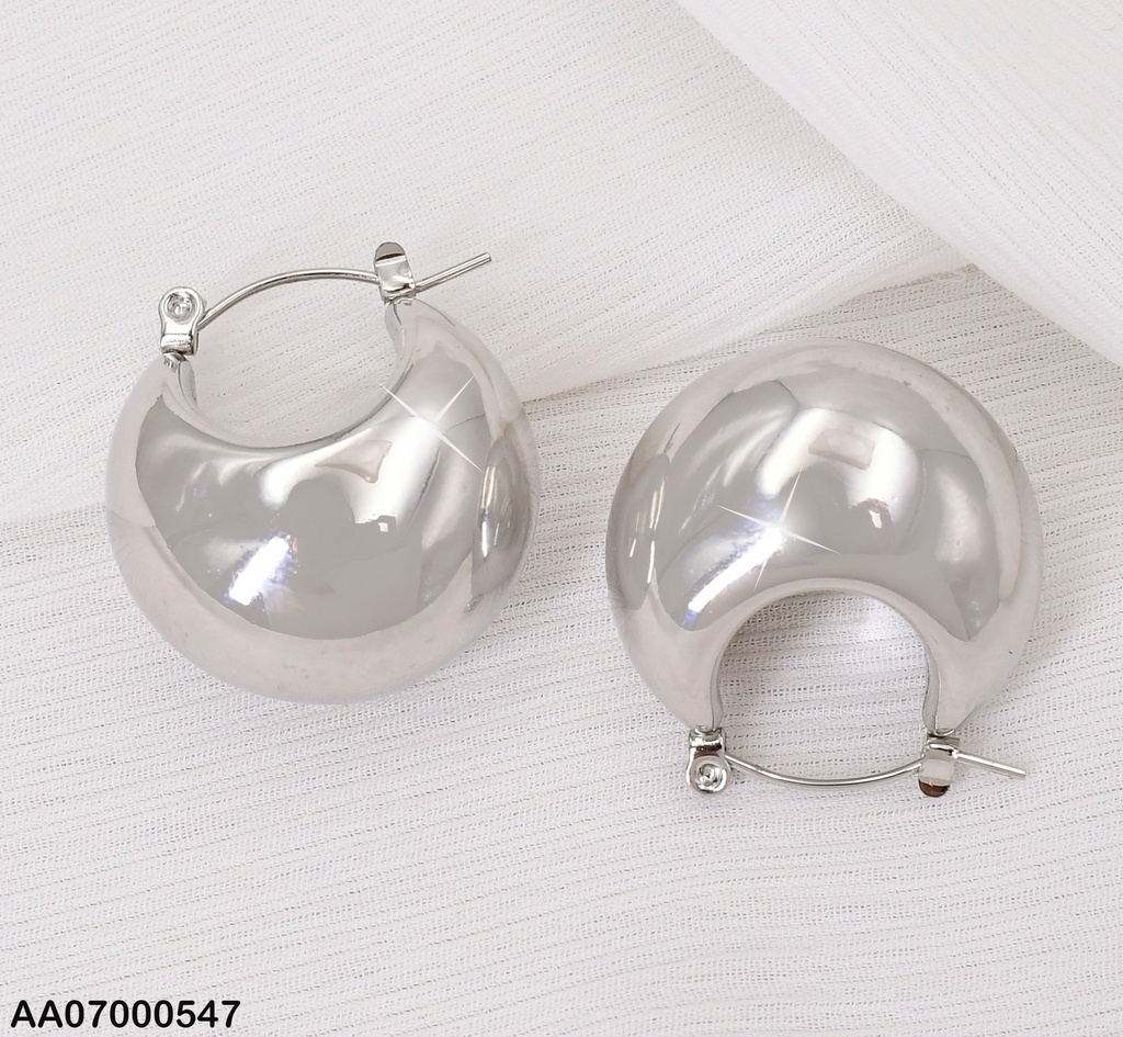 ARGOLLAS PLAT. MEDIA LUNA INFLADA L.22*17MM EA656-1