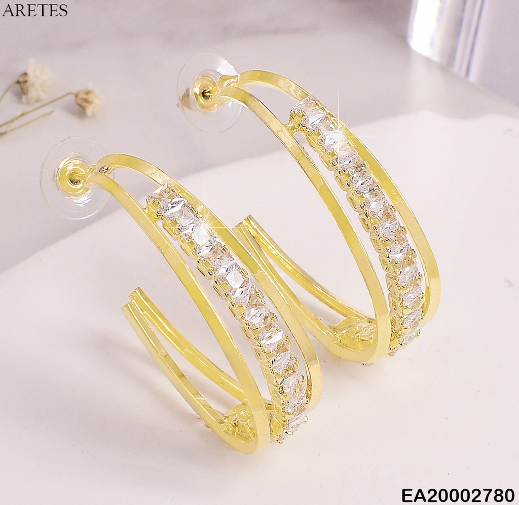 ARETES "J" DOBLE LINEA/CENTRO LINEA ZIRC. EE256-132