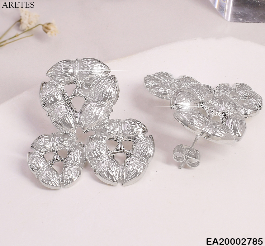 ARETES PLAT. 3 CIRCULOS GRABADOS/X EE753-9 (NPE2025)