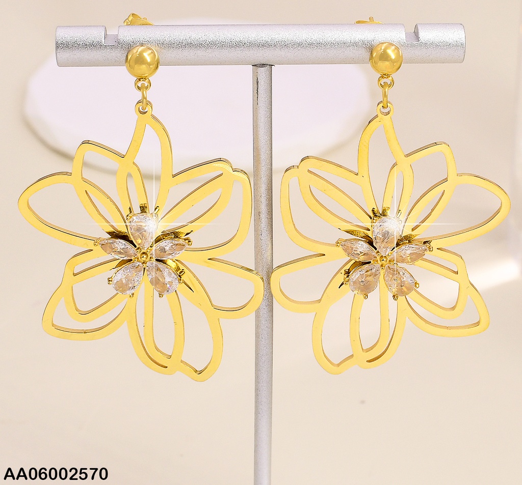 ARETES CROQUI FLOR CENTRO FLOR ZIRC. EA303-45