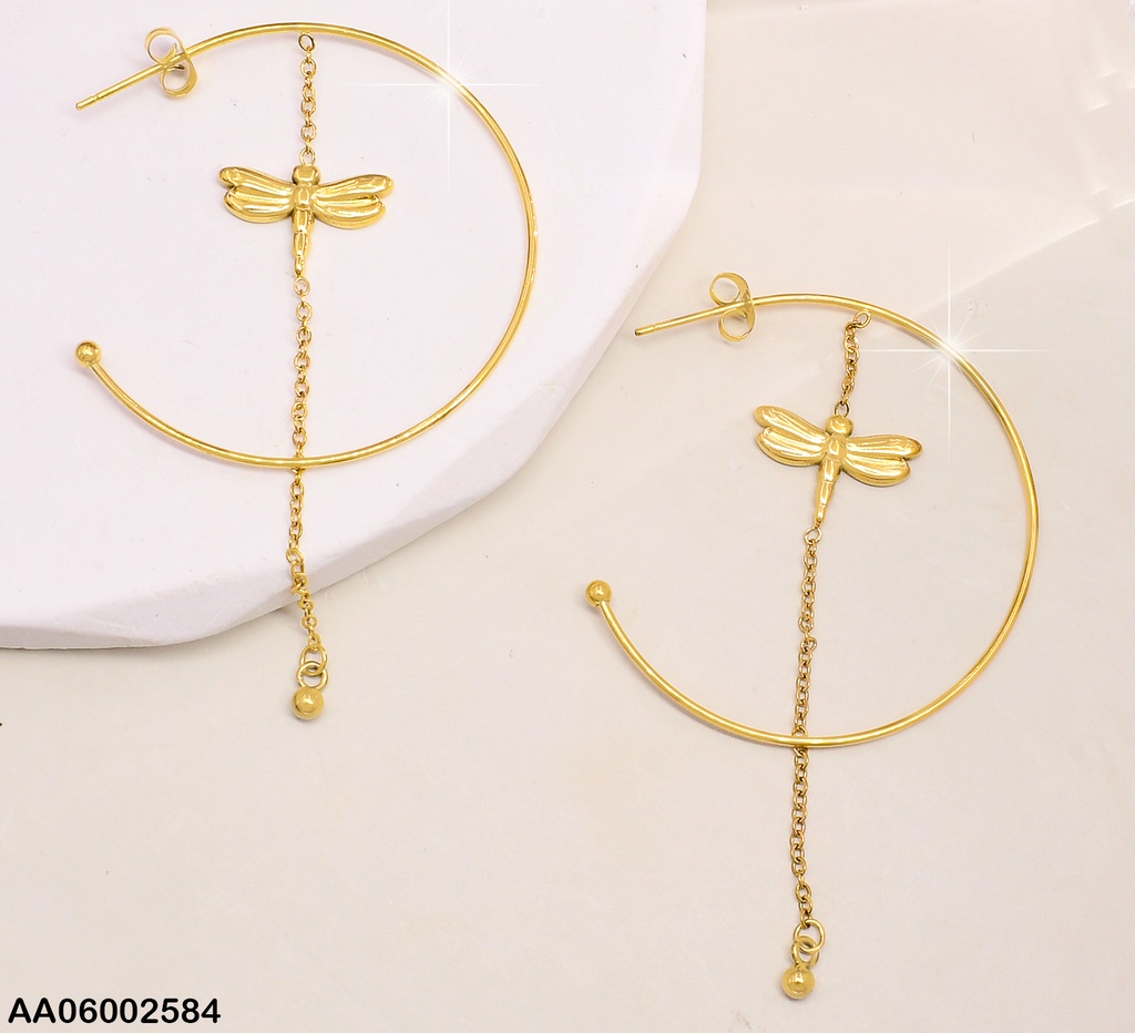ARETES "C" C/COLGANTE CAD.-C/LIBELULA EA536-131