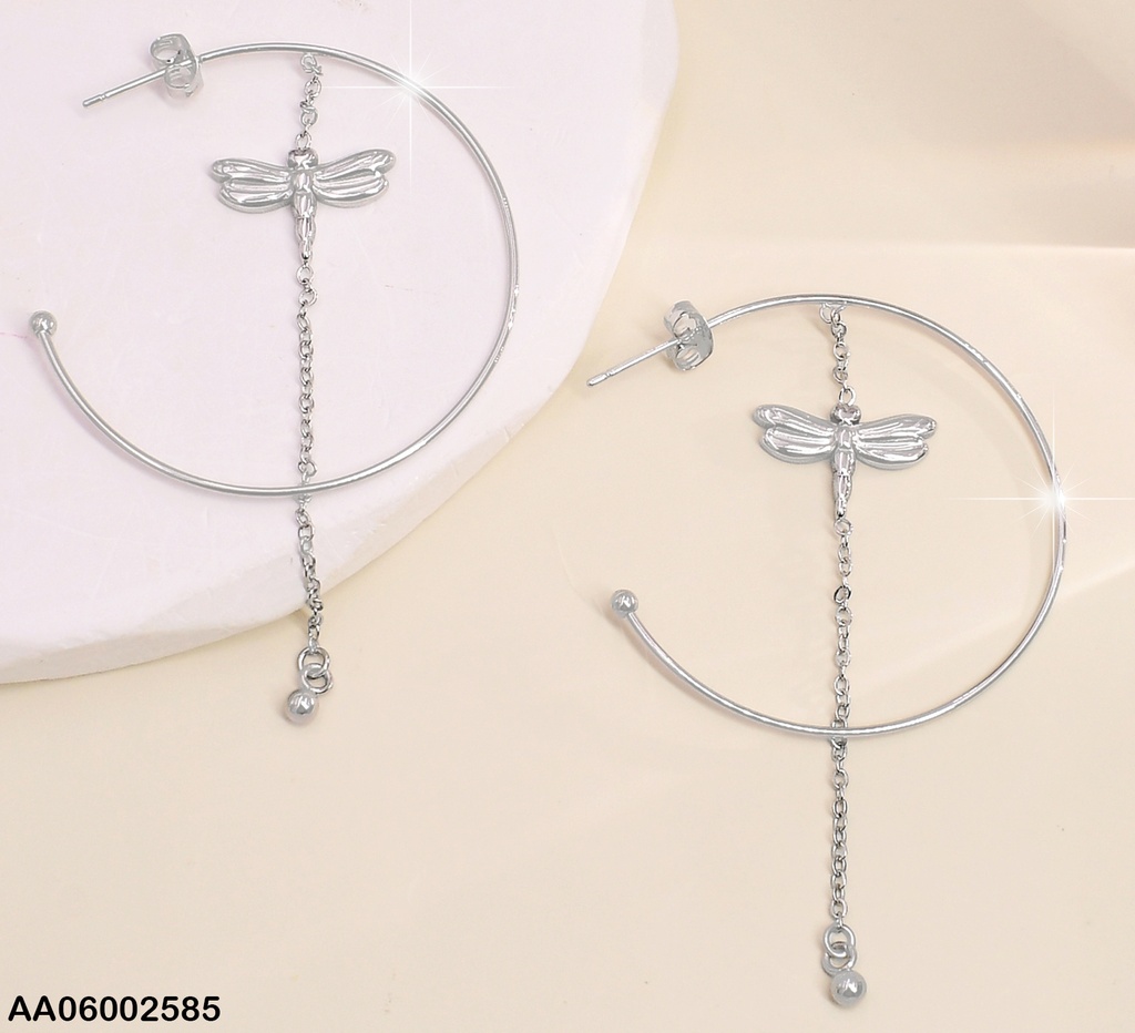 ARETES PLAT. "C" C/COLGANTE CAD.-C/LIBELULA EA537-131