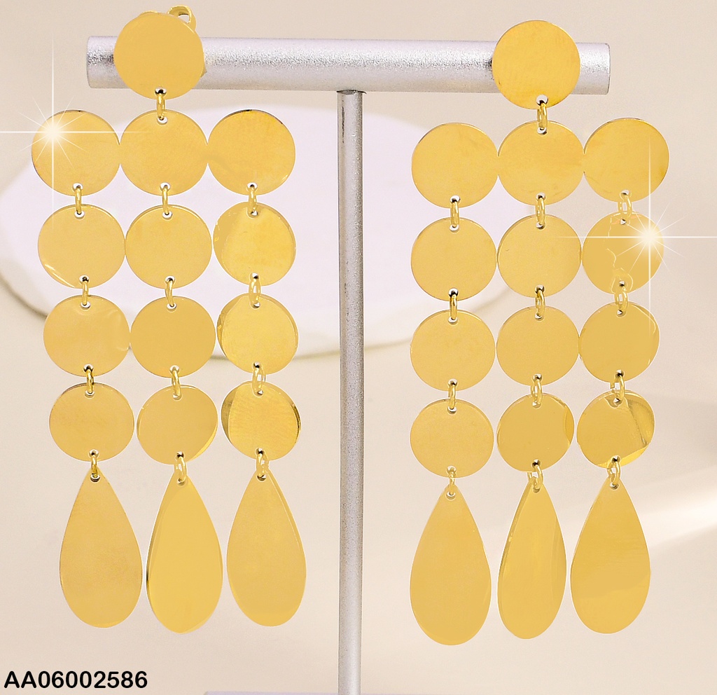 ARETES 13 PLACAS RD/3 GOTAS LISAS EA544-131