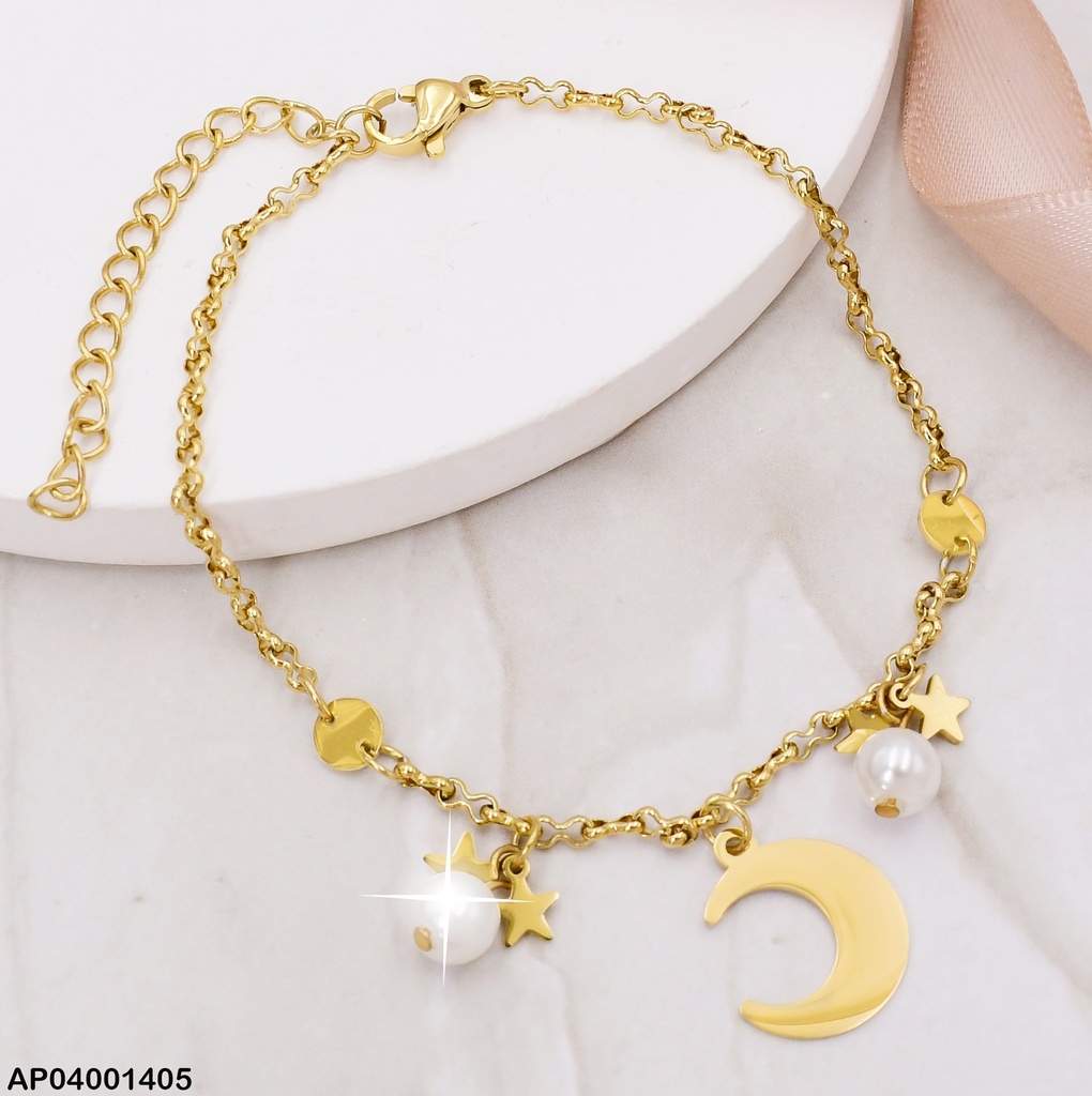 PULSERA DIJES.PERLASPLACAS RD/MEDIA LUNA 2B3000717